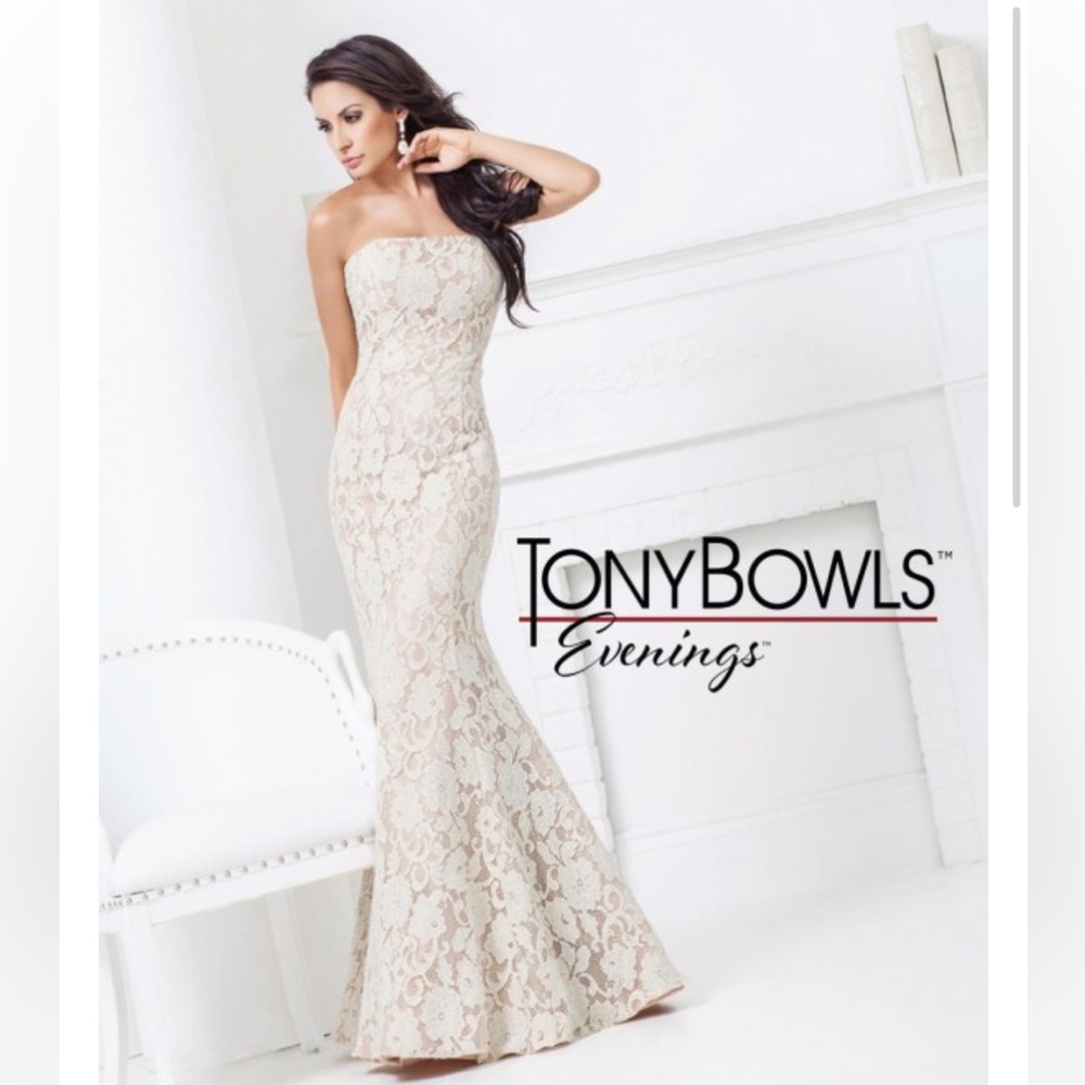 Tony Bowls Lace Mermaid Dress Size 14